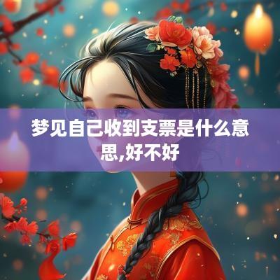 梦见自己收到支票是什么意思,好不好
