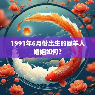 1991年6月份出生的属羊人婚姻如何？