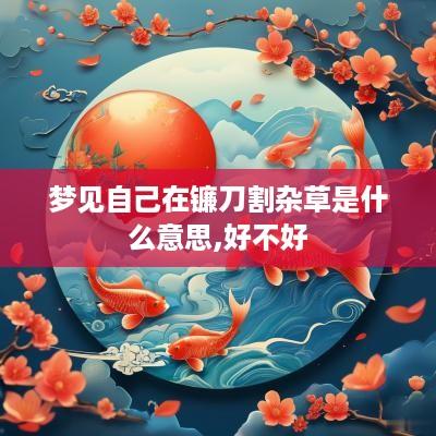梦见自己在镰刀割杂草是什么意思,好不好