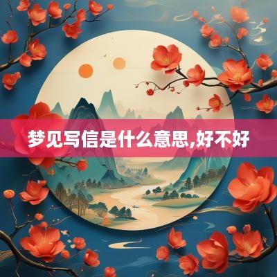 梦见写信是什么意思,好不好