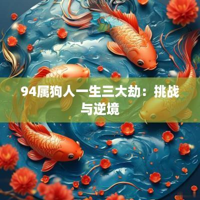 94属狗人一生三大劫：挑战与逆境