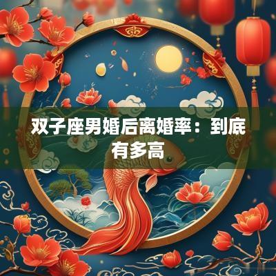 双子座男婚后离婚率：到底有多高