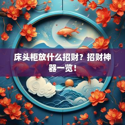 床头柜放什么招财？招财神器一览！