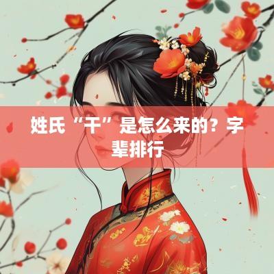 姓氏“干”是怎么来的？字辈排行