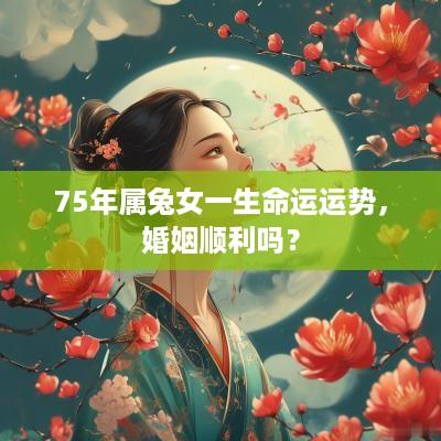75年属兔女一生命运运势，婚姻顺利吗？