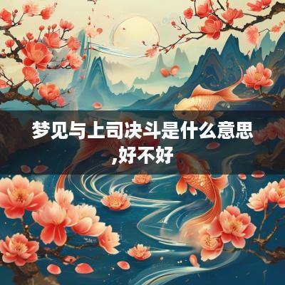 梦见与上司决斗是什么意思,好不好