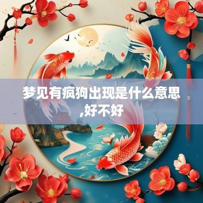 梦见有疯狗出现是什么意思,好不好