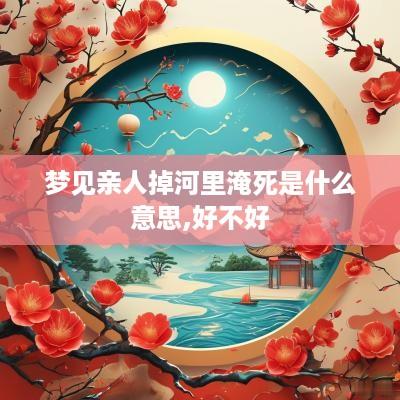 梦见亲人掉河里淹死是什么意思,好不好
