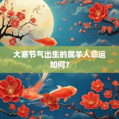 大寒节气出生的属羊人命运如何？