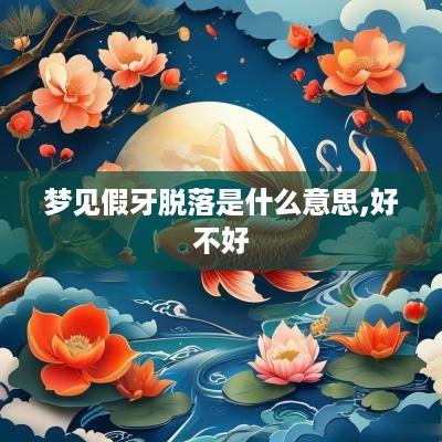 梦见假牙脱落是什么意思,好不好