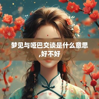 梦见与哑巴交谈是什么意思,好不好