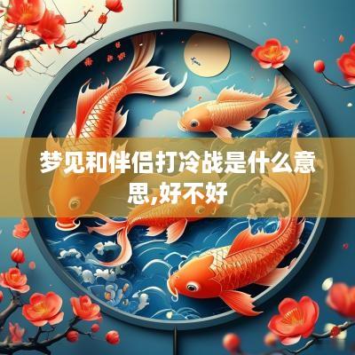 梦见和伴侣打冷战是什么意思,好不好