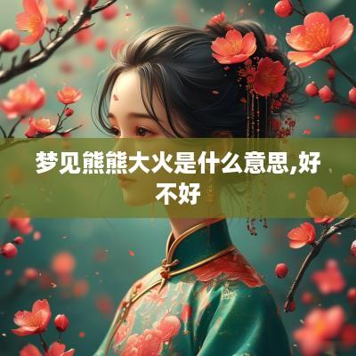 梦见熊熊大火是什么意思,好不好
