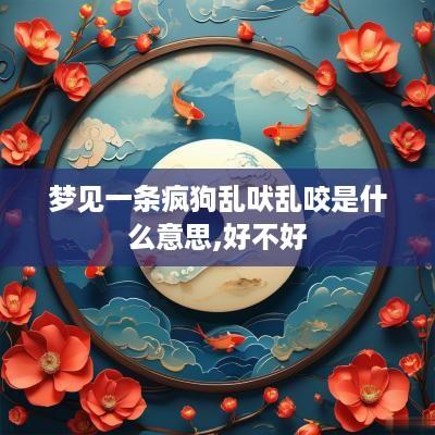 梦见一条疯狗乱吠乱咬是什么意思,好不好