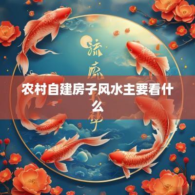 农村自建房子风水主要看什么