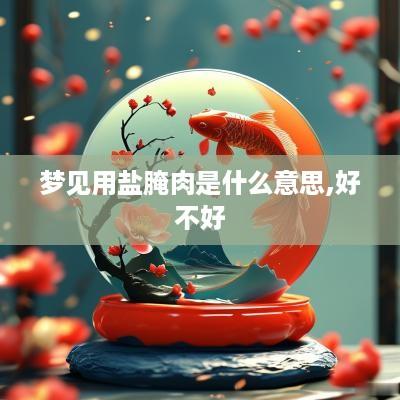 梦见用盐腌肉是什么意思,好不好
