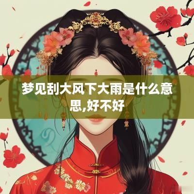梦见刮大风下大雨是什么意思,好不好
