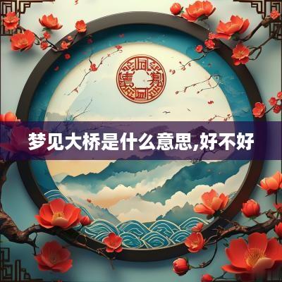 梦见大桥是什么意思,好不好