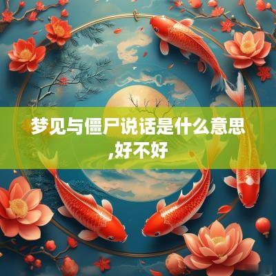 梦见与僵尸说话是什么意思,好不好
