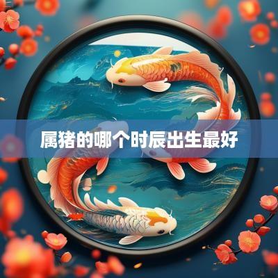 属猪的哪个时辰出生最好
