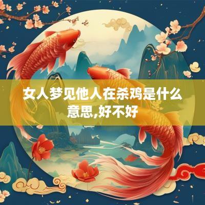 女人梦见他人在杀鸡是什么意思,好不好
