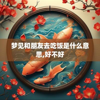 梦见和朋友去吃饭是什么意思,好不好