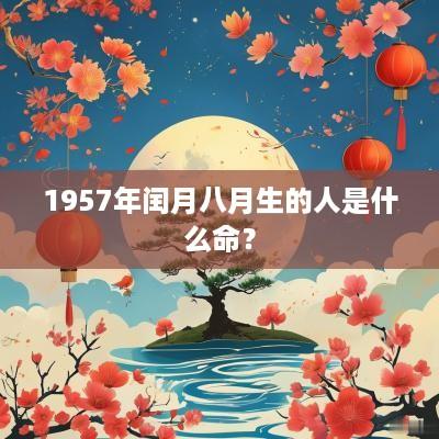 1957年闰月八月生的人是什么命？