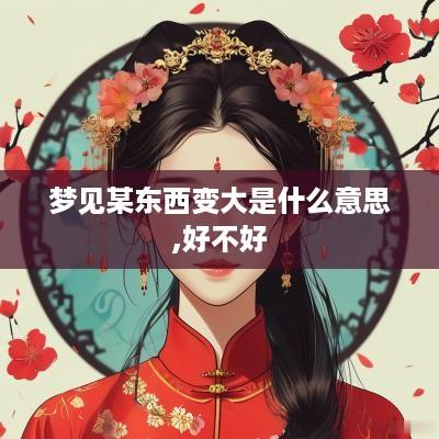梦见某东西变大是什么意思,好不好