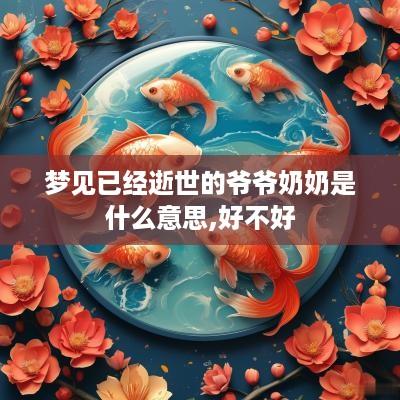 梦见已经逝世的爷爷奶奶是什么意思,好不好