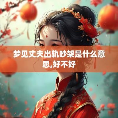 梦见丈夫出轨吵架是什么意思,好不好