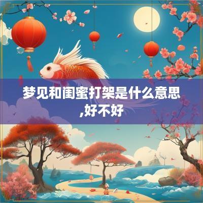 梦见和闺蜜打架是什么意思,好不好