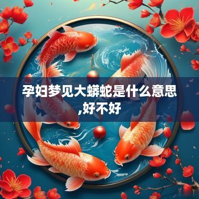 孕妇梦见大蟒蛇是什么意思,好不好