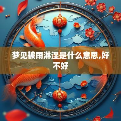 梦见被雨淋湿是什么意思,好不好
