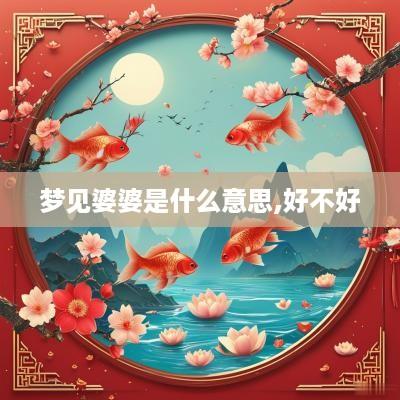 梦见婆婆是什么意思,好不好