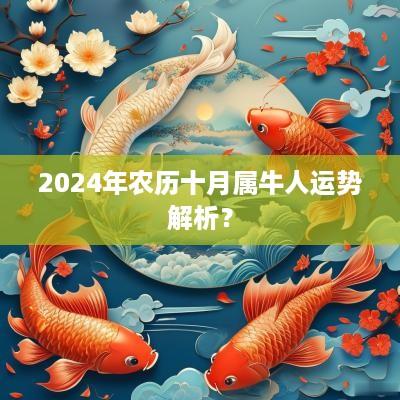2025年农历十月属牛人运势解析？