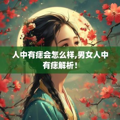 人中有痣会怎么样,男女人中有痣解析！