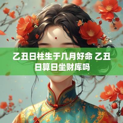 乙丑日柱生于几月好命 乙丑日算日坐财库吗
