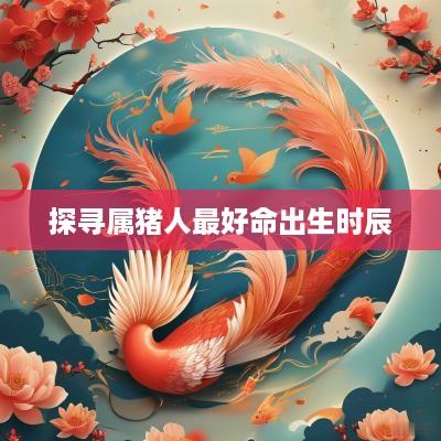 探寻属猪人最好命出生时辰