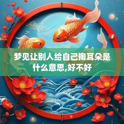 梦见让别人给自己掏耳朵是什么意思,好不好