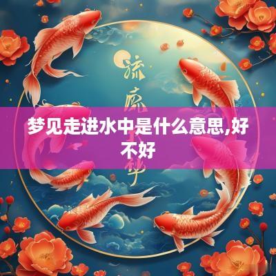 梦见走进水中是什么意思,好不好