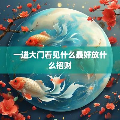 一进大门看见什么最好放什么招财