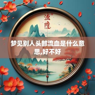 梦见别人头部流血是什么意思,好不好