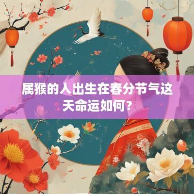 属猴的人出生在春分节气这天命运如何？