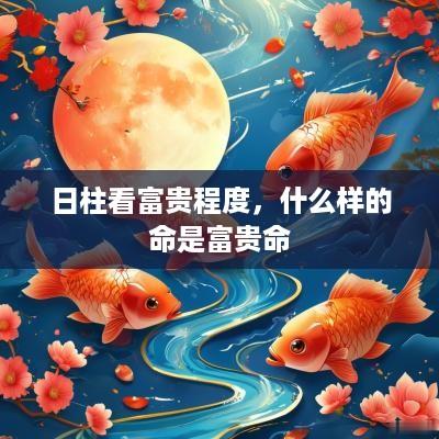 日柱看富贵程度，什么样的命是富贵命