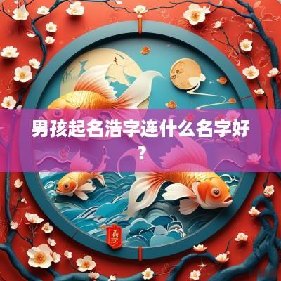 男孩起名浩字连什么名字好？