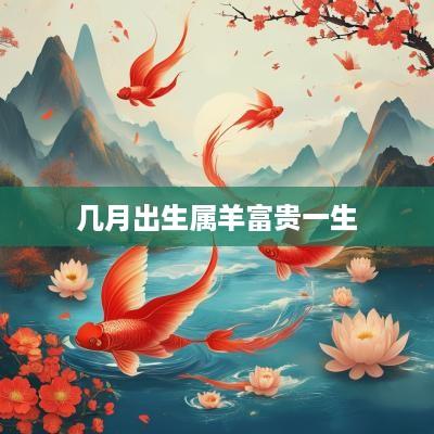 几月出生属羊富贵一生