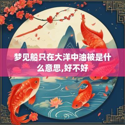 梦见船只在大洋中油被是什么意思,好不好