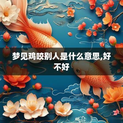 梦见鸡咬别人是什么意思,好不好