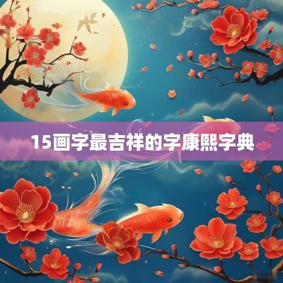15画字最吉祥的字康熙字典