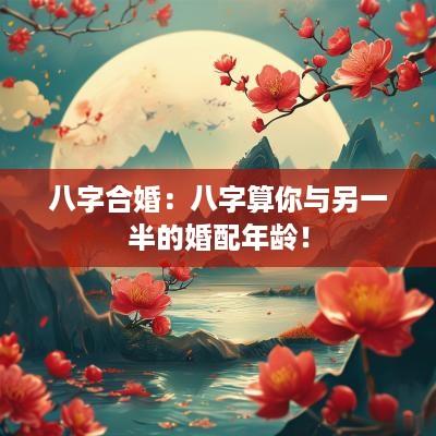 八字合婚：八字算你与另一半的婚配年龄！